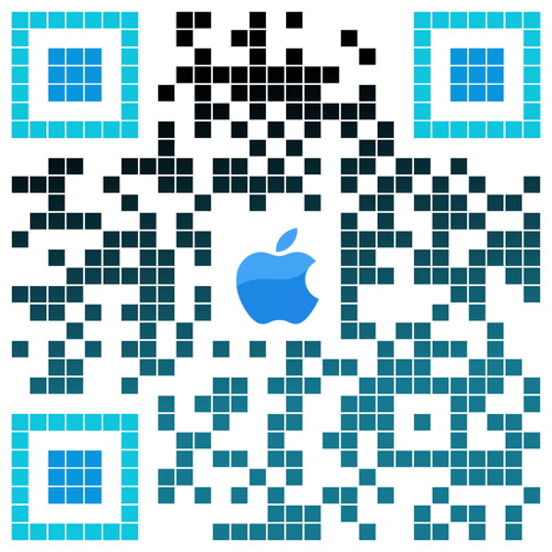 QR Code with Apple logo